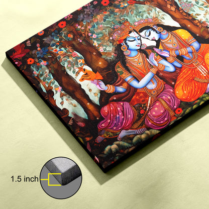 Lord Radha Krishna Canvas wall painting